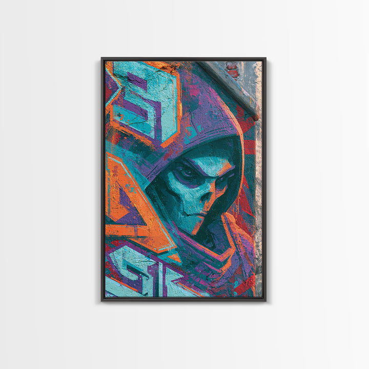 Wildstyle Arrows and Abstract Letter Forms Without Framed Canvas Print, Street Art, Canvas, Living Room Decor, Fine Art, Urban, STR-2x3-1
