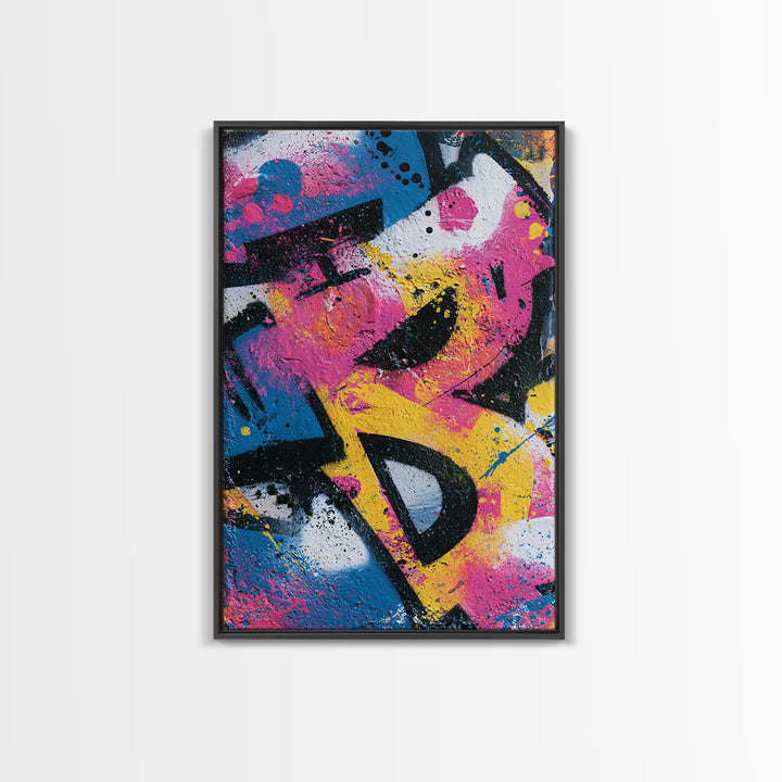 Wildstyle Arrows and Abstract Letter Forms Without Framed Canvas Print, Street Art, Modern Art, Living Room Decor, Urban, STR-2x3-97