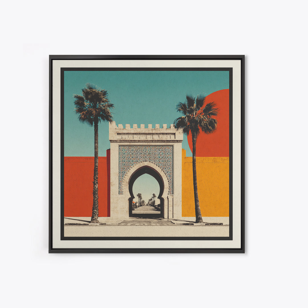 Marrakesh Arch and Tile Pattern Poster Canvas Print, Travel Poster(2), Gallery Wall Set, Living Room Decor, Fine Art, Voyage, TPO-1x1-17