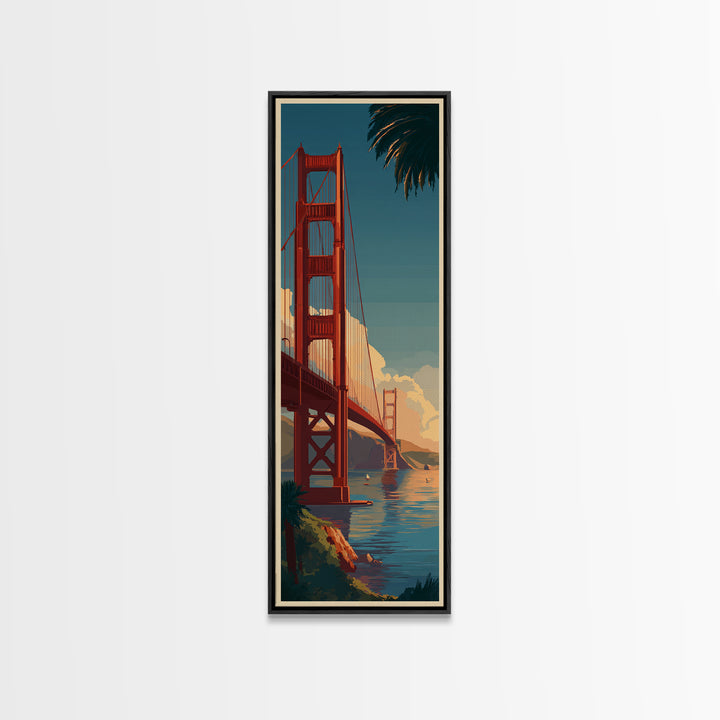 New York Bridge at Sunrise Canvas Print, Travel Poster(2), Travel Poster, Living Room Decor, Fine Art, Voyage, TPO-1x3-18