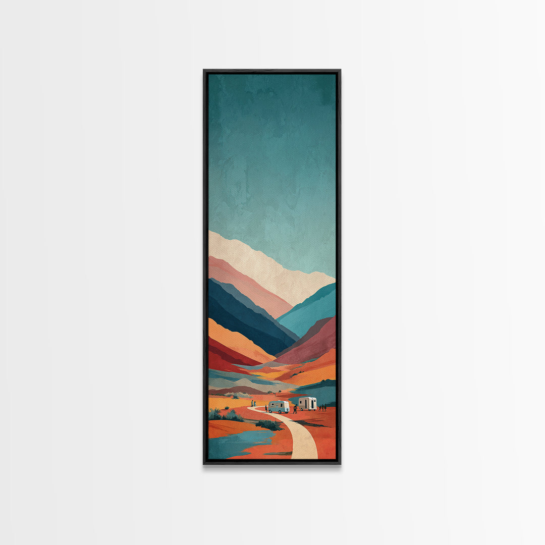 Moroccan Desert Caravan Travel Poster Framed Canvas Print, Travel Poster(2), Gallery Wall Set, Living Room Decor, Voyage, TPO-1x3-91
