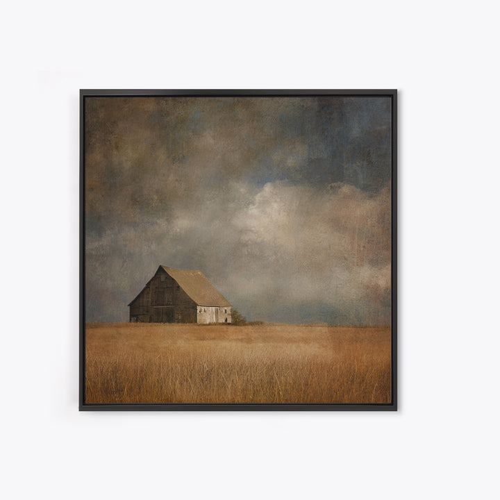 Barn and Farmland Canvas Print, Traditional Art, Boho, Living Room Decor, Fine Art, Classic, Indian Wall Art, Japanese Decor, TRA-1x1-23