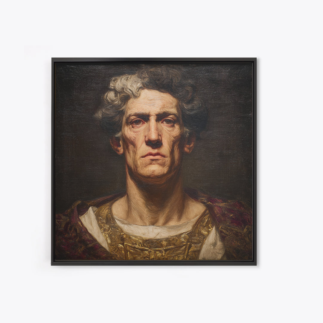 Classical Portrait with Dignified Lighting Canvas Print, Traditional Art, Fine Art Print, Living Room Decor, Classic, TRA-1x1-80
