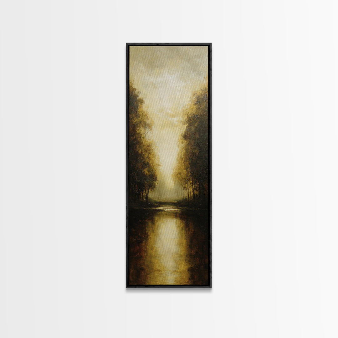 Classic Oil Painted Landscape Canvas Print, Traditional Art, Minimalist Decor, Living Room Decor, Oil Painting, Classic, TRA-1x3-13