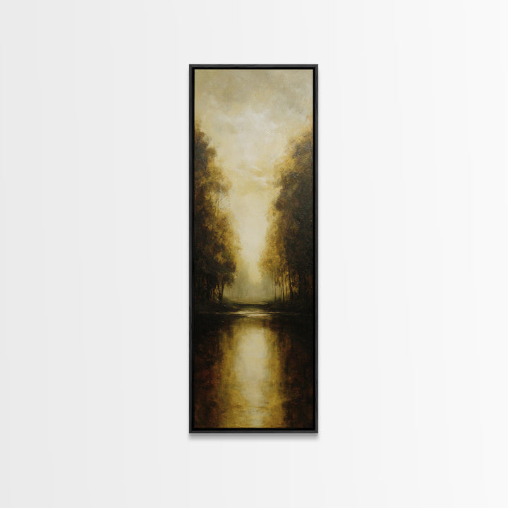 Classic Oil Painted Landscape Canvas Print, Traditional Art, Minimalist Decor, Living Room Decor, Oil Painting, Classic, TRA-1x3-13