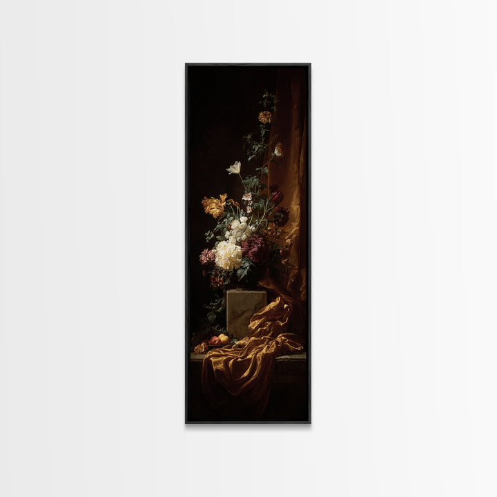 Bird Study on a Flowering Branch Canvas Print, Traditional Art, Indian Art, Living Room Decor, Oil Painting, Classic, TRA-1x3-22