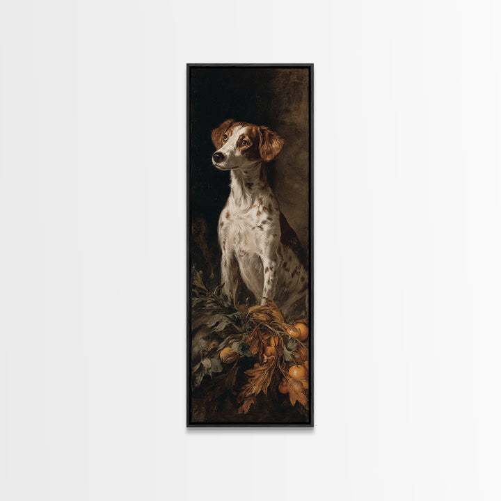 Hunting Dog Portrait Framed Canvas Print, Traditional Art, Art, Living Room Decor, Classic, Printable Art, Art Commissions, TRA-1x3-24