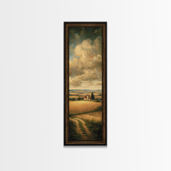 Barn and Farmland Canvas Print, Traditional Art, Boho, Living Room Decor, Fine Art, Classic, Indian Wall Art, Japanese Decor, TRA-1x3-35