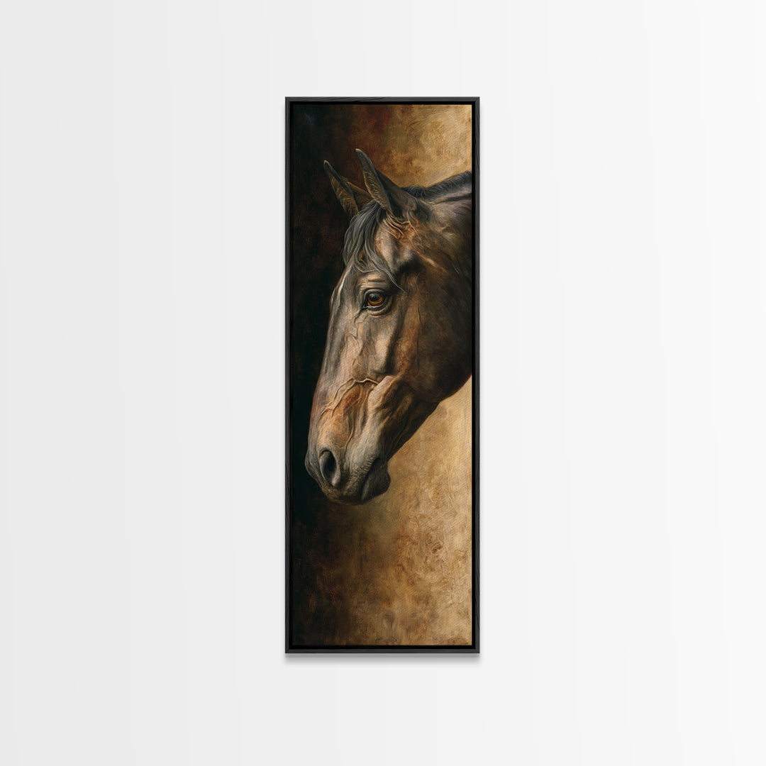 Realistic Horse Portrait Canvas Print, Traditional Art, Art Commissions, Living Room Decor, Fine Art, Classic, Pokemon Poster, TRA-1x3-39
