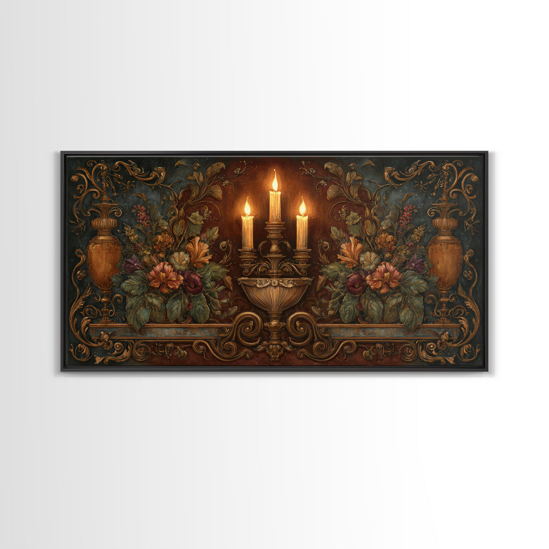 Ship at Sea Framed Canvas Print, Traditional Art, Contemporary Art, Living Room Decor, Fine Art, Classic, Wall Hanging, TRA-2x1-10