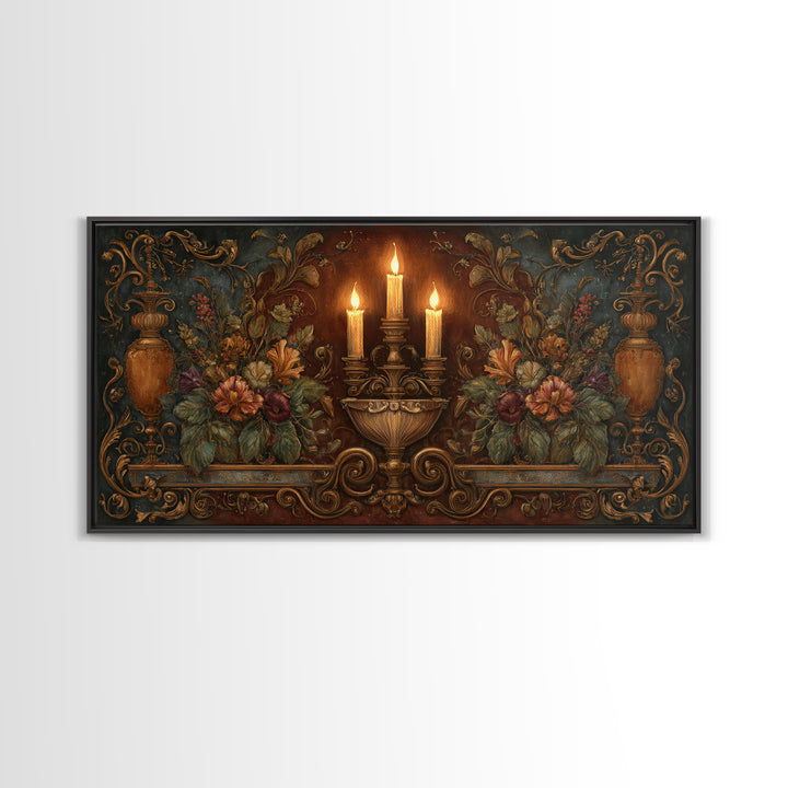 Ship at Sea Framed Canvas Print, Traditional Art, Contemporary Art, Living Room Decor, Fine Art, Classic, Wall Hanging, TRA-2x1-10