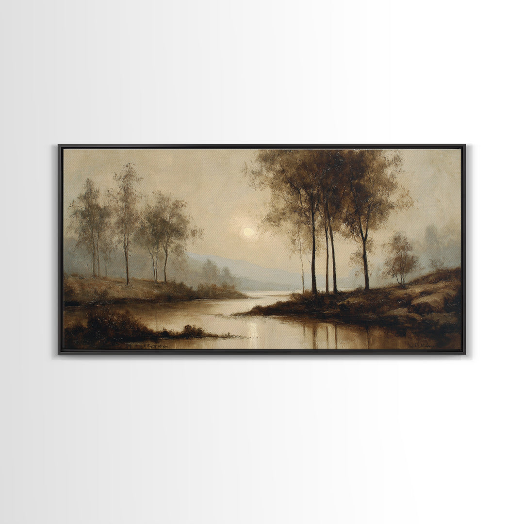 Classic Oil Painted Landscape Canvas Print, Traditional Art, Art Print, Living Room Decor, Fine Art, Classic, Custom Art, TRA-2x1-21