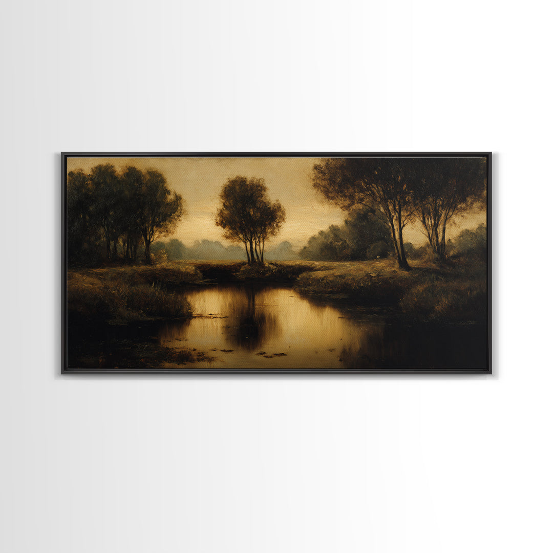 Classic Oil Painted Landscape Canvas Print, Traditional Art, Japanese Art, Living Room Decor, Fine Art, Classic, Gallery Decor, TRA-2x1-69