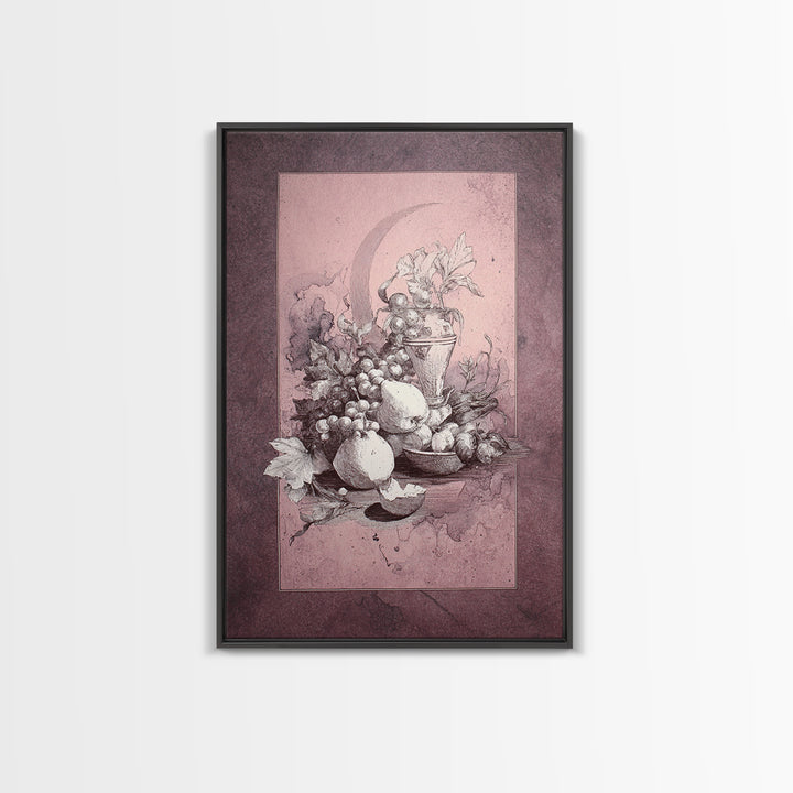 Elegant Nude Figure Study Framed Canvas Print, Traditional Art, Minimalist Decor, Living Room Decor, Fine Art, Classic, TRA-2x3-30