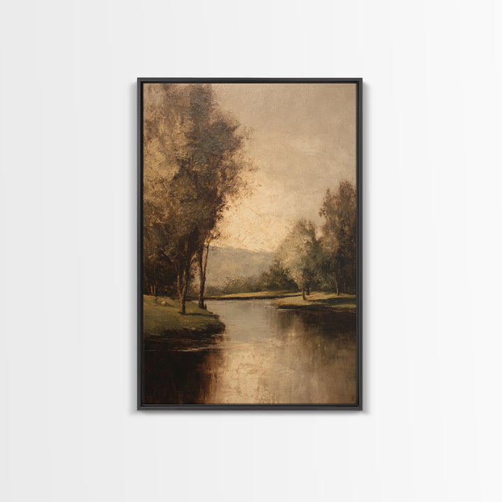 Classic Oil Painted Landscape Canvas Print, Traditional Art, Art Commission, Living Room Decor, Classic, Watercolor Art, TRA-2x3-9