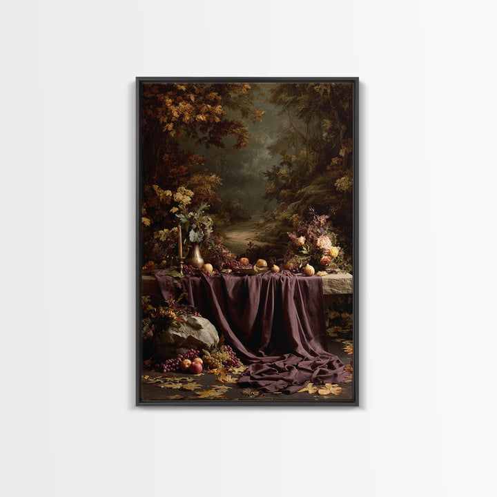 Autumn Forest Road Canvas Print, Traditional Art, Japanese Art, Living Room Decor, Classic, Gallery Decor, Neutral Decor, TRA-2x3-96