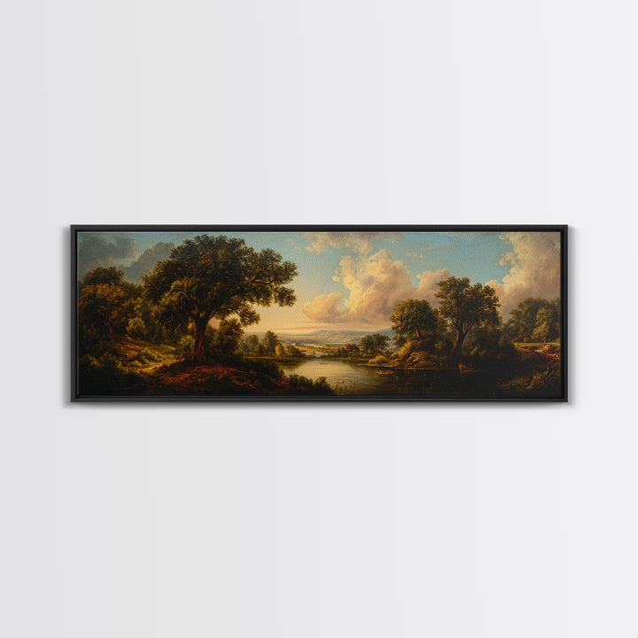 Classic Oil Painted Landscape Canvas Print, Traditional Art, Pokemon Poster, Living Room Decor, Watercolor Art, Classic, TRA-3x1-41