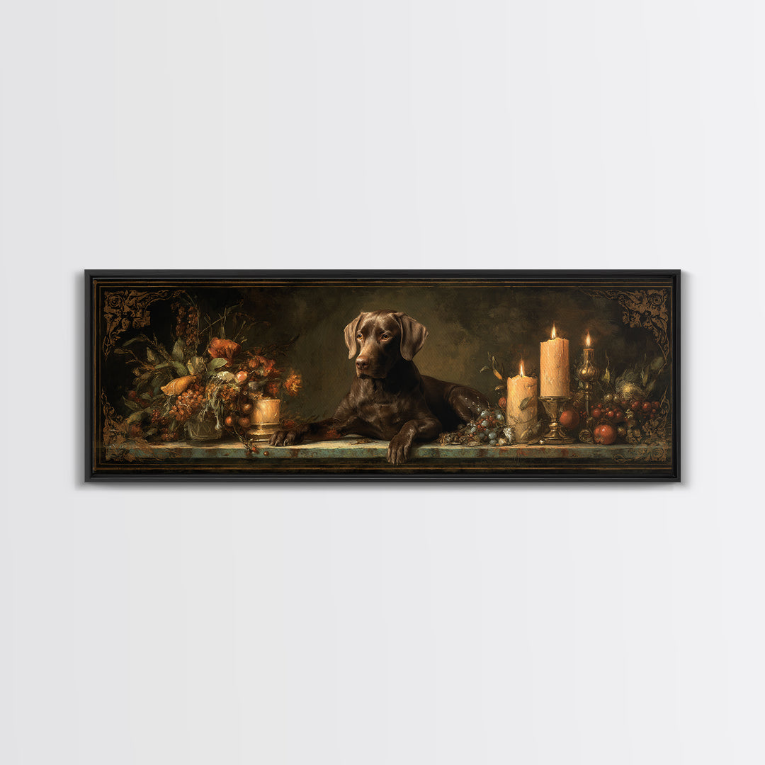 Hunting Dog Portrait Canvas Print, Traditional Art, Art, Living Room Decor, Fine Art, Classic, Printable Art, Art Commissions, TRA-3x1-76