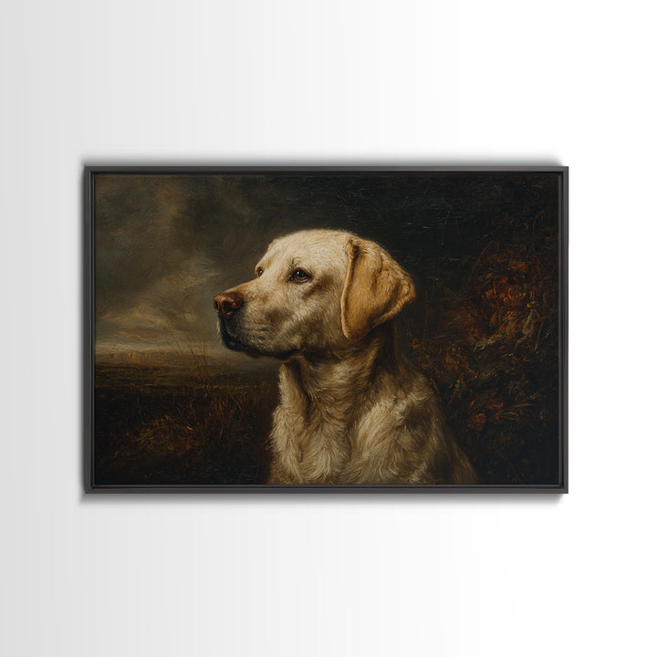 Hunting Dog Portrait Canvas Print, Traditional Art, Indian Wall Art, Living Room Decor, Fine Art, Classic, Boho Decor, TRA-3x2-16
