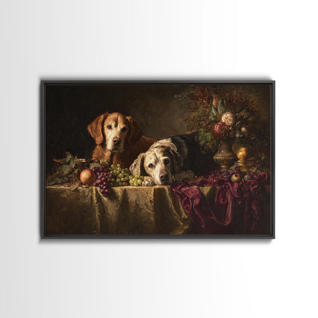 Hunting Dog Portrait Canvas Print, Traditional Art, Art, Living Room Decor, Fine Art, Classic, Printable Art, Art Commissions, TRA-3x2-88