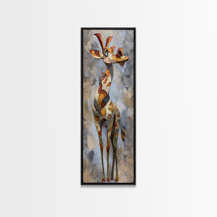 Stylized Animal Totem Canvas Print, Tribal Art, Unique Wall Art, Living Room Decor, Watercolor Art, Tribal, Abstract Print, TRI-1x3-16