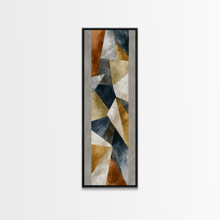 Earth Tone Geometric Pattern by Woven Cloth Canvas Print, Tribal Art, Living Room Decor, Abstract Art, Tribal, TRI-1x3-86