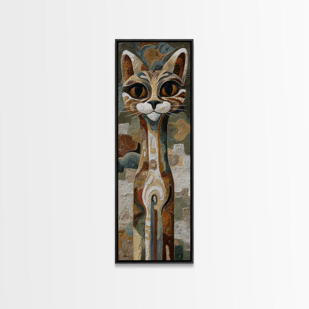 Stylized Animal Totem Canvas Print, Tribal Art, Modern Decor, Living Room Decor, Fine Art, Tribal, Wall Decor, TRI-1x3-88