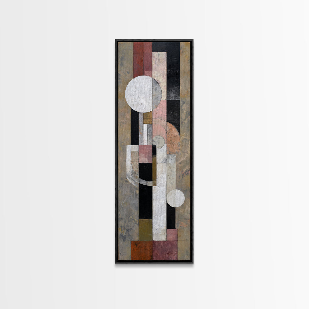 Abstract Drum Circle Suggested Through Repeated Forms Canvas Print, Tribal Art, Original Art, Living Room Decor, Abstract Art, TRI-1x3-90