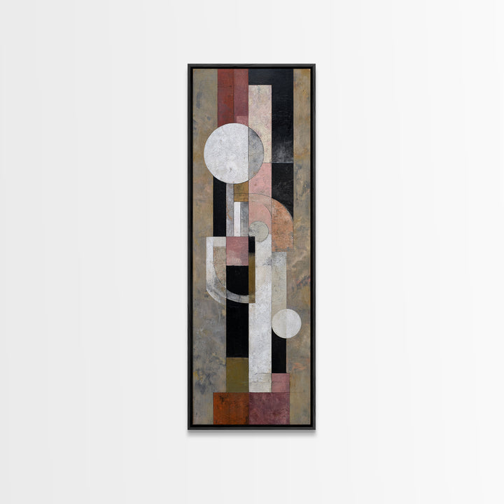 Abstract Drum Circle Suggested Through Repeated Forms Canvas Print, Tribal Art, Original Art, Living Room Decor, Abstract Art, TRI-1x3-90