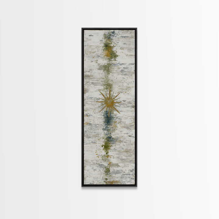 Tribal Sun Symbol Canvas Print, Tribal Art, Original Painting, Living Room Decor, Tribal, Canvas Painting, Native American Art, TRI-1x3-95