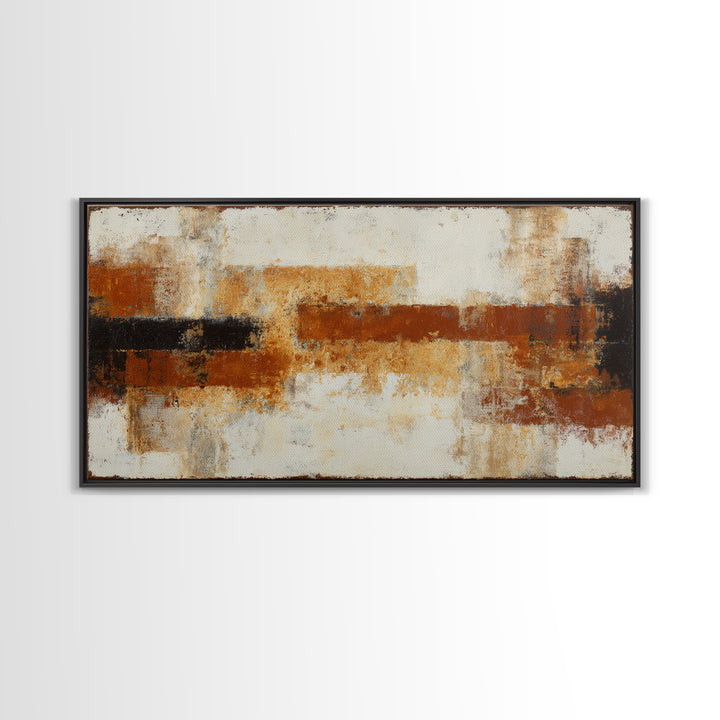 Abstract Drum Circle Suggested Through Repeated Forms Framed Canvas Print, Tribal Art, Living Room Decor, Fine Art, Tribal, TRI-2x1-50