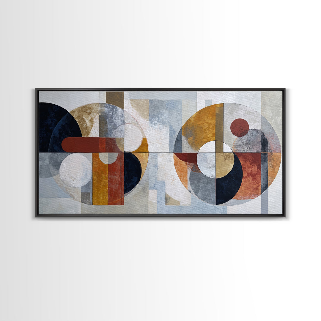 Abstract Drum Circle Suggested Through Repeated Forms Canvas Print, Tribal Art, African Art, Living Room Decor, Abstract Art, TRI-2x1-98