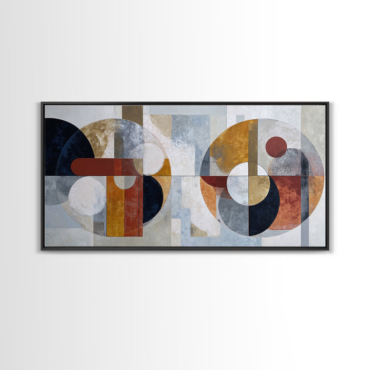 Abstract Drum Circle Suggested Through Repeated Forms Canvas Print, Tribal Art, African Art, Living Room Decor, Abstract Art, TRI-2x1-98