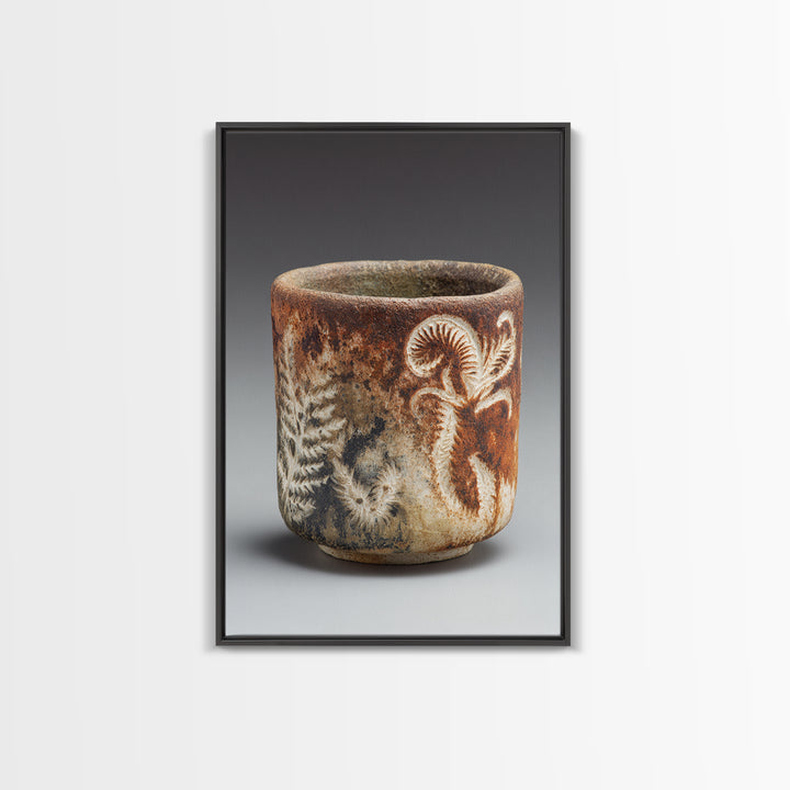 Clay Pottery Vessel Canvas Print, Tribal Art, Canvas Painting, Living Room Decor, Fine Art, Tribal, Original Abstract, TRI-2x3-23