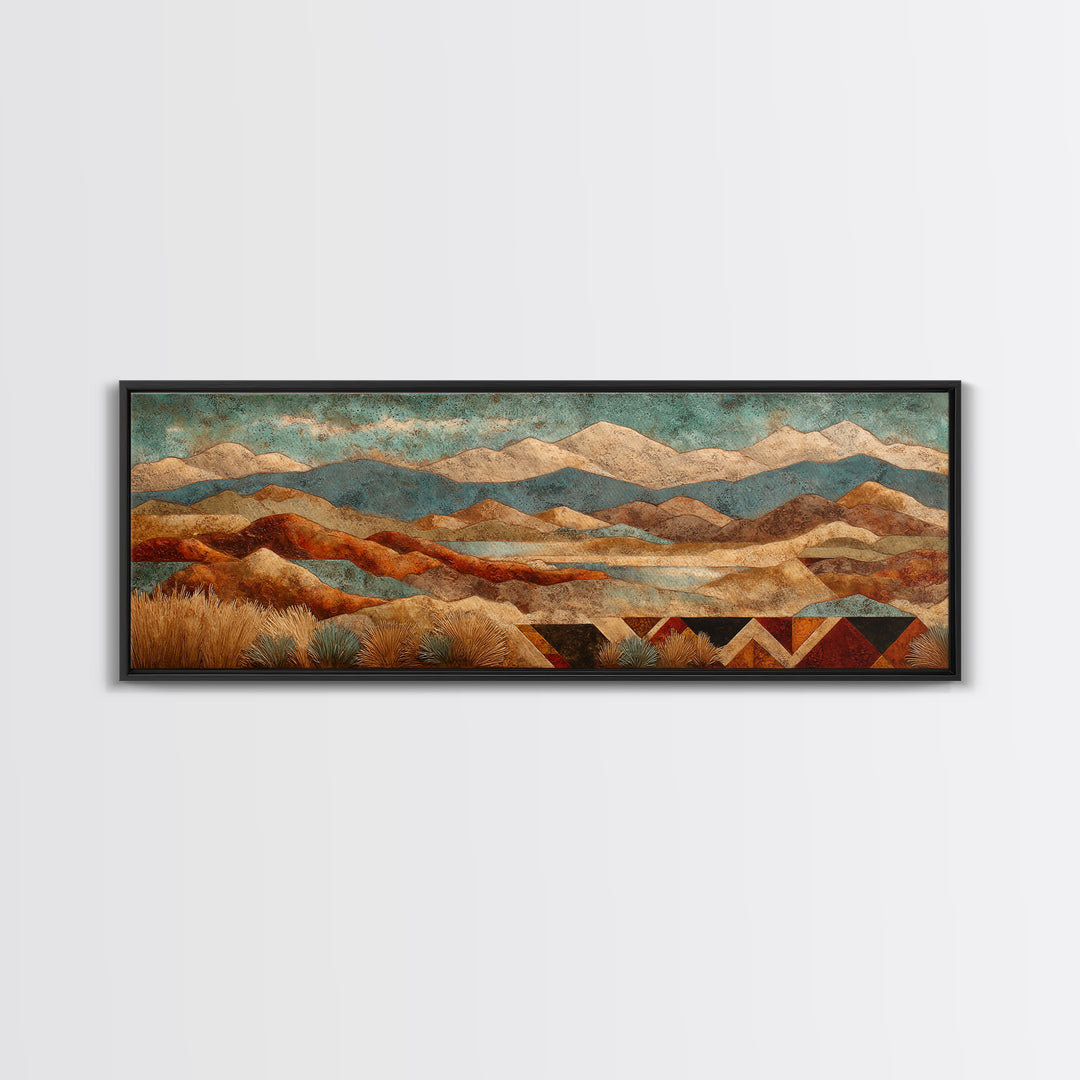 Desert Rhythm Pattern Canvas Print, Tribal Art, Luxury Decor, Living Room Decor, Tribal, Abstract Art, Abstract Wall Art, TRI-3x1-14