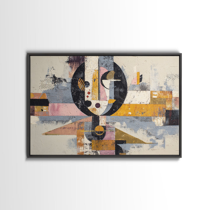 Abstract Warrior Figure Framed Canvas Print, Tribal Art, Art Print, Living Room Decor, Fine Art, Tribal, Abstract Wall Art, TRI-3x2-65