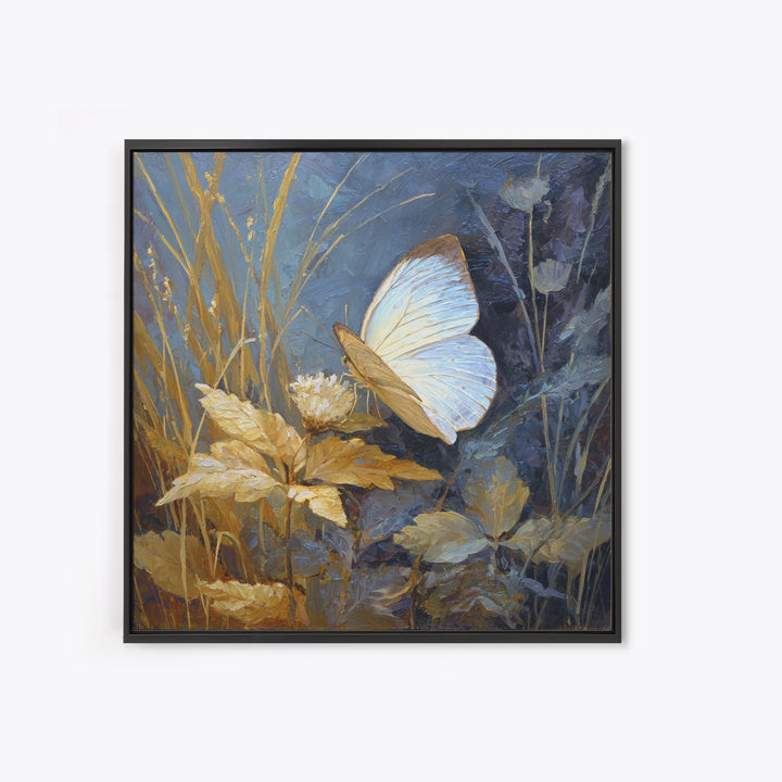 Tropical Butterfly and Flower Study Canvas Print, Tropical Art, Digital Print, Living Room Decor, Tropic, Downloadable Prints, TRO-1x1-23