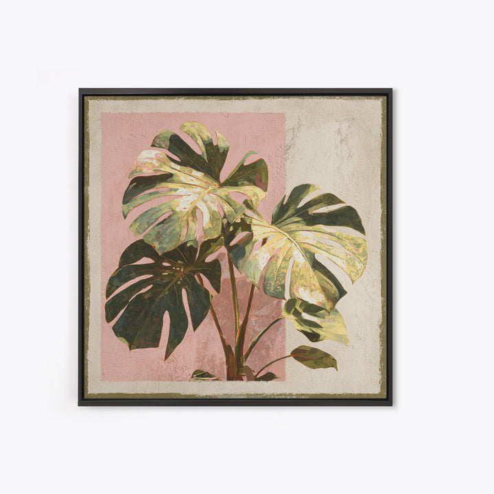Lush Monstera Leaves Canvas Print, Tropical Art, Room Decor, Living Room Decor, Fine Art, Tropic, Printable, Printable Wall Art, TRO-1x1-25