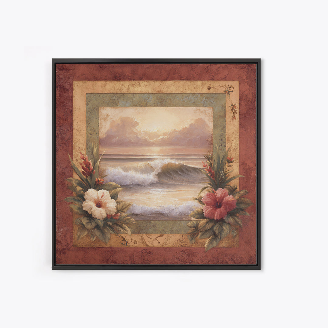 Sunset Surf Scene Canvas Print, Tropical Art, Modern Decor, Living Room Decor, Fine Art, Tropic, Wall Decor, Digital Prints, TRO-1x1-94