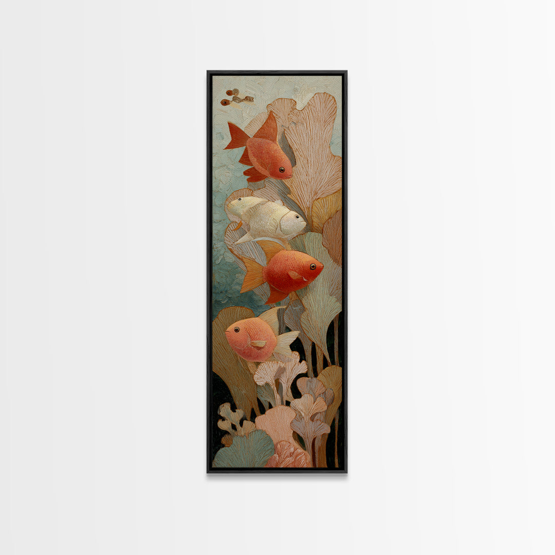 Tropical Fish over Coral Reef Canvas Print, Tropical Art, Oversized Wall Art, Living Room Decor, Fine Art, Tropic, Beach Print, TRO-1x3-23