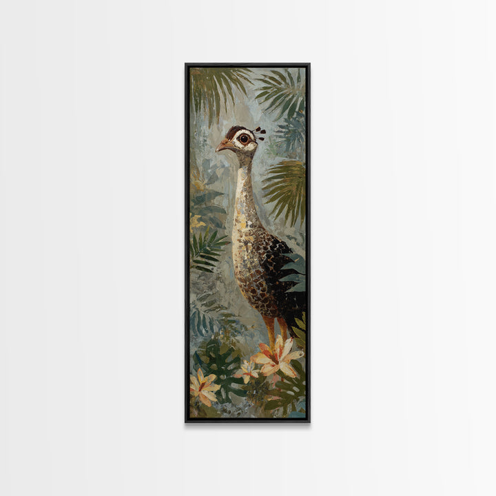 Colorful Jungle Bird Pattern Canvas Print, Tropical Art, Set of 3 Prints, Living Room Decor, Fine Art, Tropic, Botanical Art, TRO-1x3-56