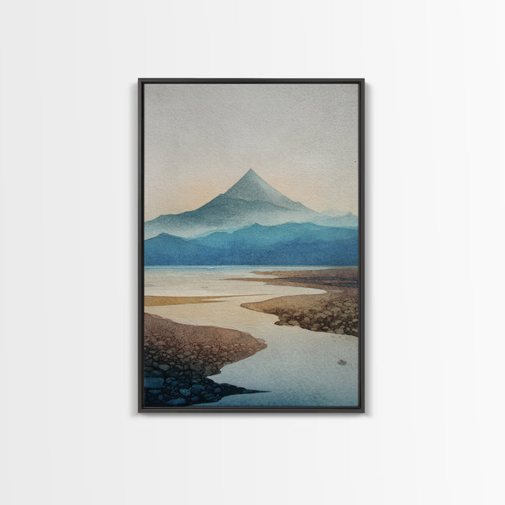 Island Volcano with Lush Foreground Canvas Print, Tropical Art, Oversized Wall Art, Living Room Decor, Fine Art, Tropic, TRO-2x3-49