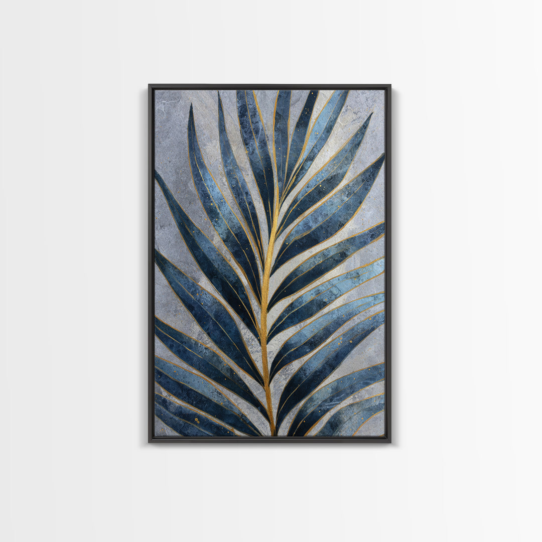 Rain Soaked Palm Leaf Closeup Canvas Print, Tropical Art, Printable Wall Art, Living Room Decor, Watercolor Art, Tropic, TRO-2x3-5