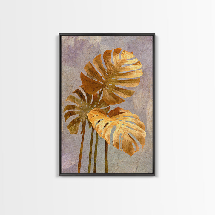 Lush Monstera Leaves Canvas Print, Tropical Art, Wall Art Prints, Living Room Decor, Fine Art, Tropic, Beach Wall Art, TRO-2x3-9