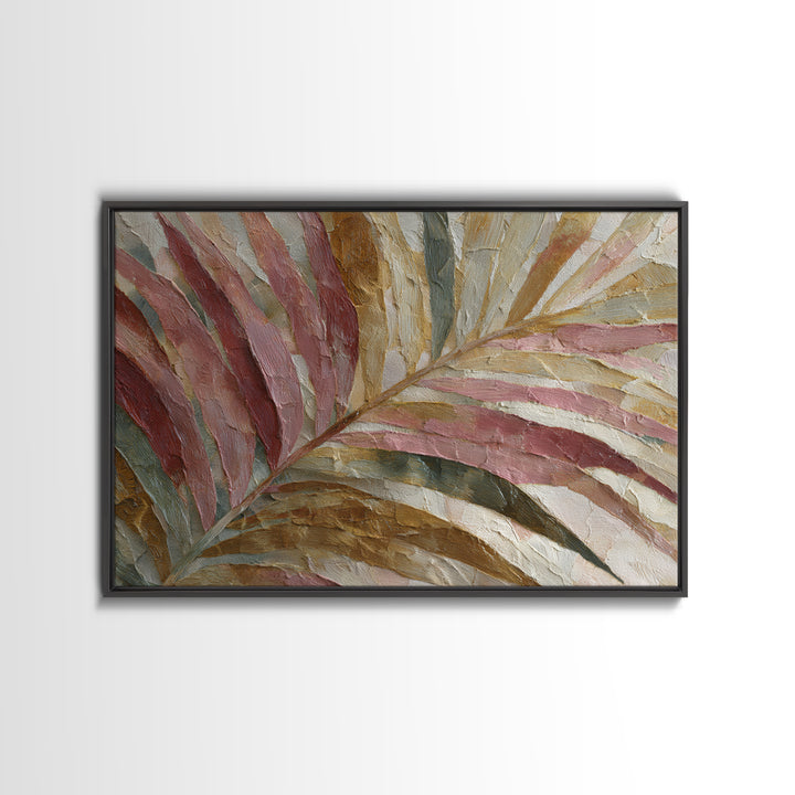 Rain Soaked Palm Leaf Closeup Canvas Print, Tropical Art, Coastal Decor, Living Room Decor, Fine Art, Tropic, Modern Decor, TRO-3x2-1