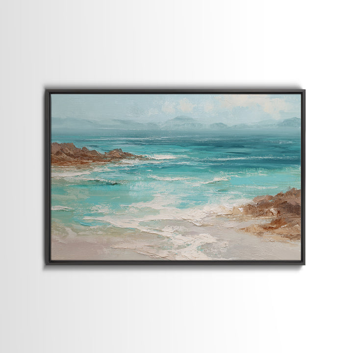 Tropical Lagoon with Turquoise Water Canvas Print, Tropical Art, Modern Decor, Living Room Decor, Fine Art, Tropic, Wall Decor, TRO-3x2-11