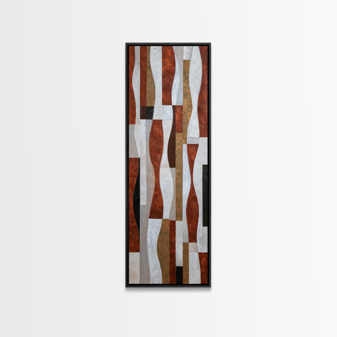 High Rise Window Grid Abstract Framed Canvas Print, Urban Art, Printable Wall Art, Living Room Decor, Abstract Art, Urban, URB-1x3-31
