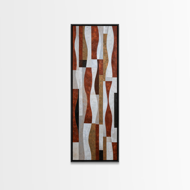 High Rise Window Grid Abstract Framed Canvas Print, Urban Art, Printable Wall Art, Living Room Decor, Abstract Art, Urban, URB-1x3-31