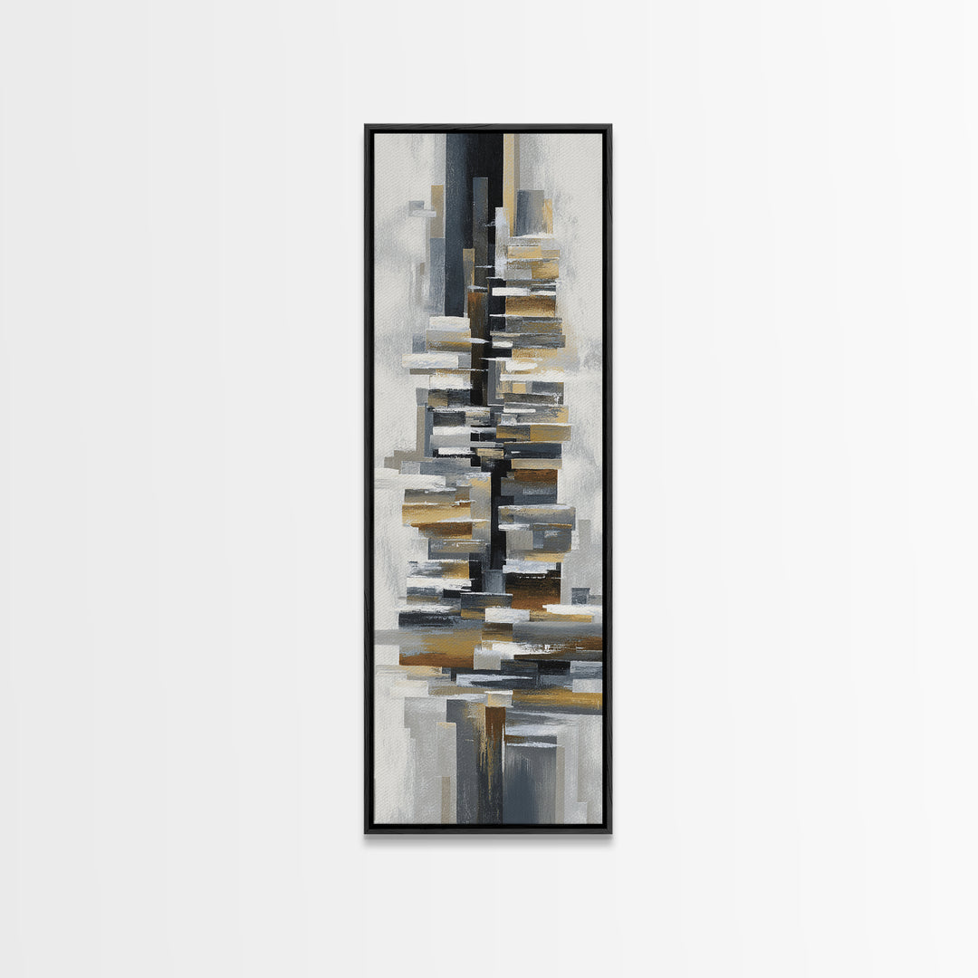City Bridge Structure Framed Canvas Print, Urban Art, Basketball Wall Art, Living Room Decor, Fine Art, Urban, URB-1x3-70