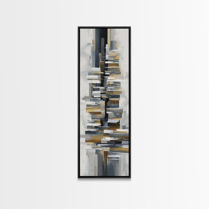 City Bridge Structure Framed Canvas Print, Urban Art, Basketball Wall Art, Living Room Decor, Fine Art, Urban, URB-1x3-70